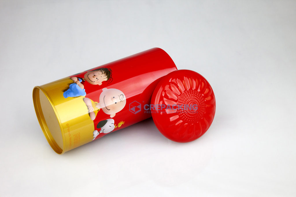 Cylindrical Tin Box Mailbox styling money saving can