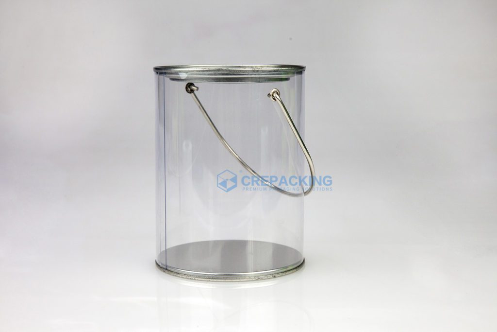 PVC Transparent Round Box with Handle