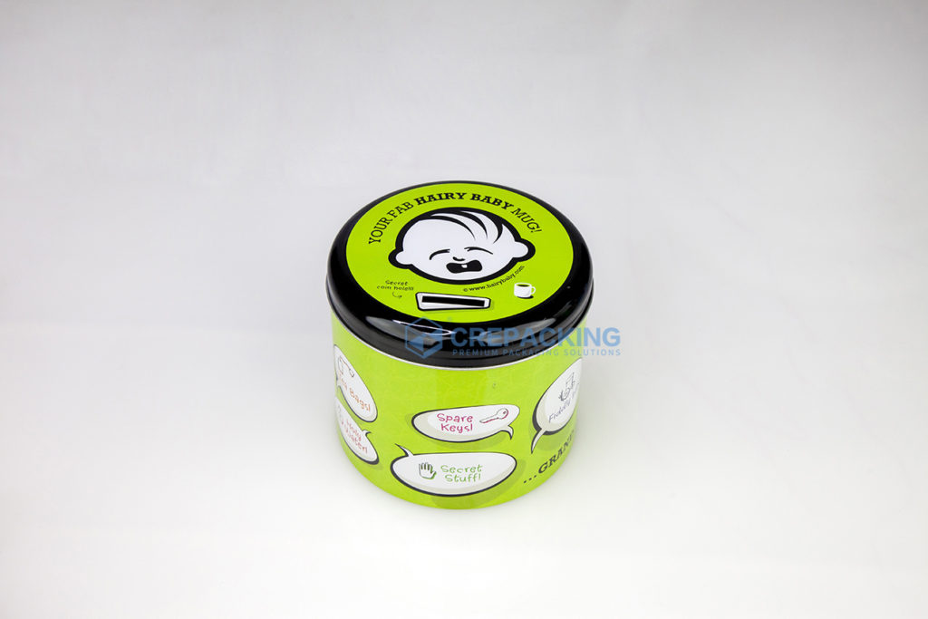 Round shape tin box for candies cookies