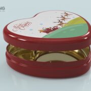 Heart Shape Metal Tin Box Christmas Gift Packaging