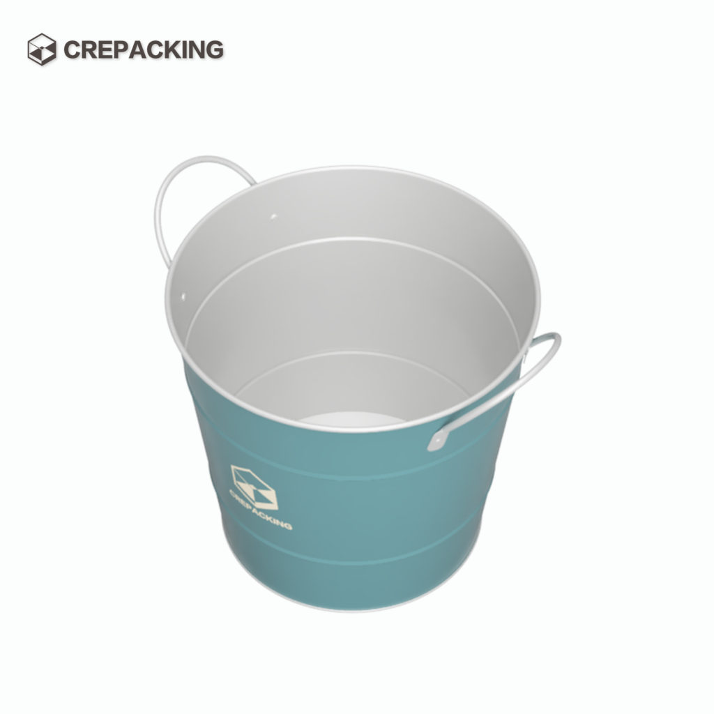 Customizing Tin Ice Bucket with two iron handles