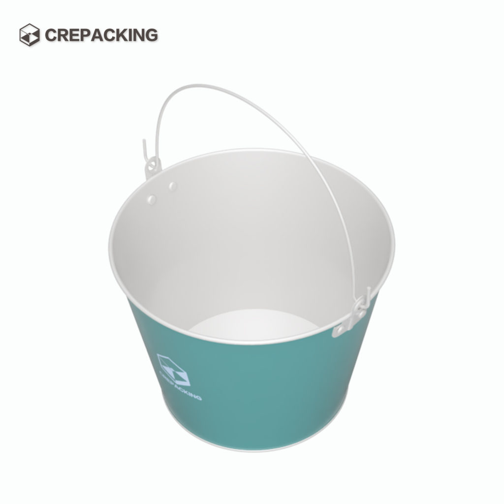 Single handle Tin Ice Bucket with Custom Logo