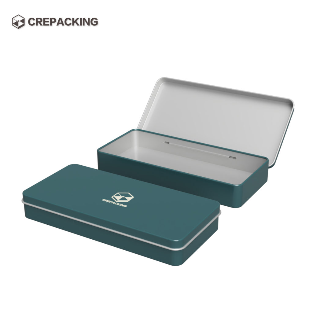 Rectangular Tin Box with Hinge Bar pencilebox