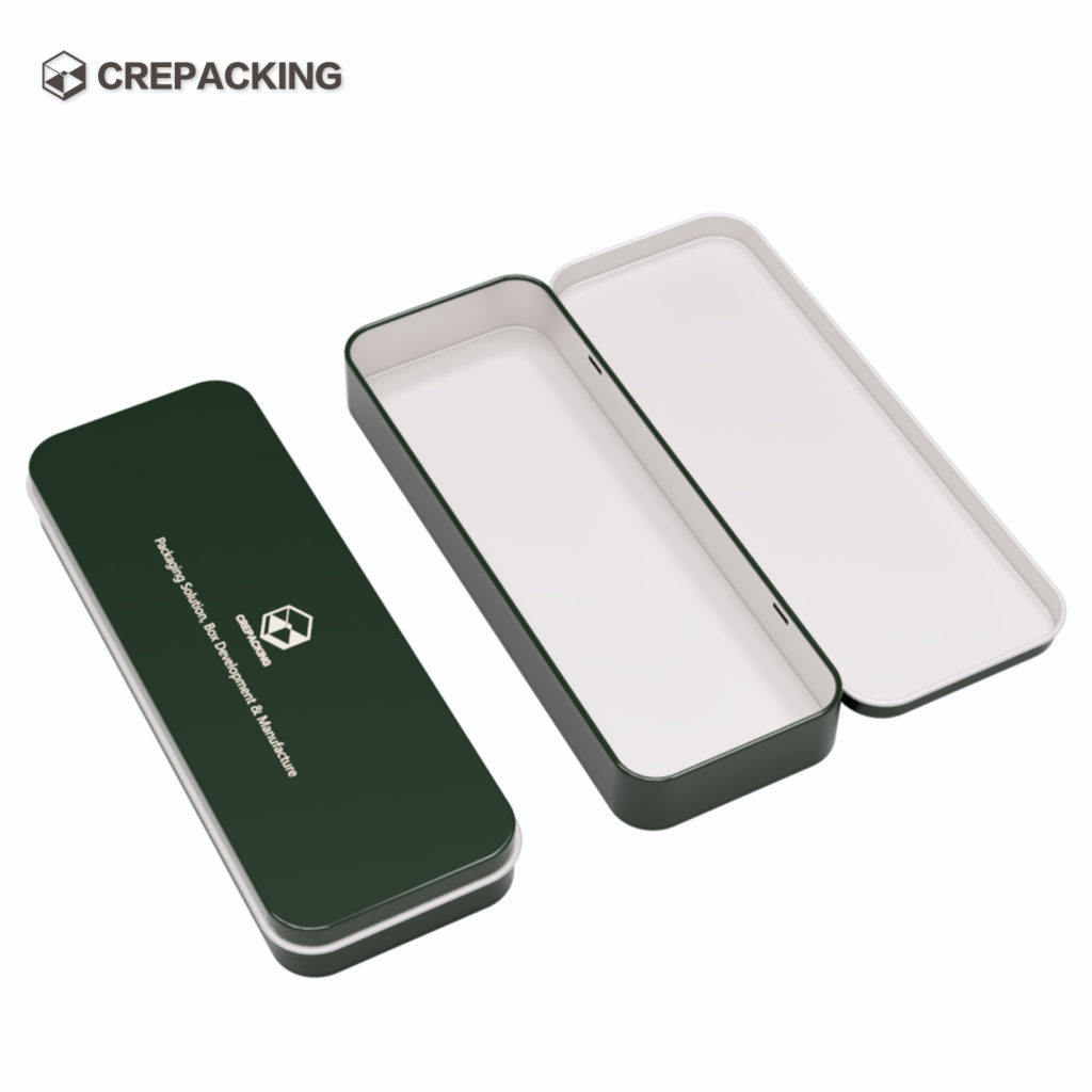 Rectangular Tin Box with Hinge Bar pencilebox