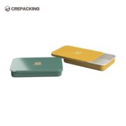 Square Tin Box with slide lid for candies