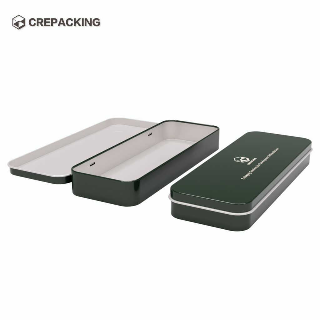 Rectangular Tin Box with Hinge Bar pencilebox