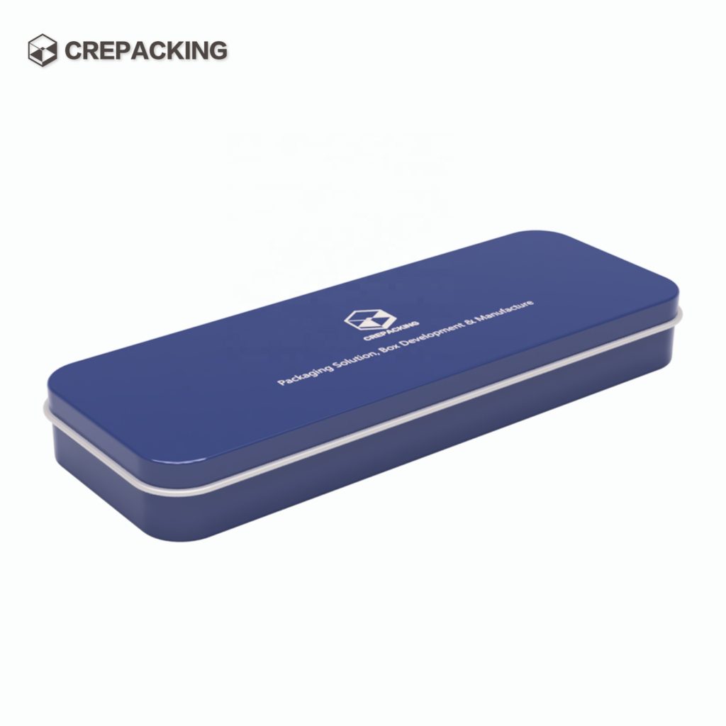 Rectangular Tin Box with Hinge Bar pencilebox