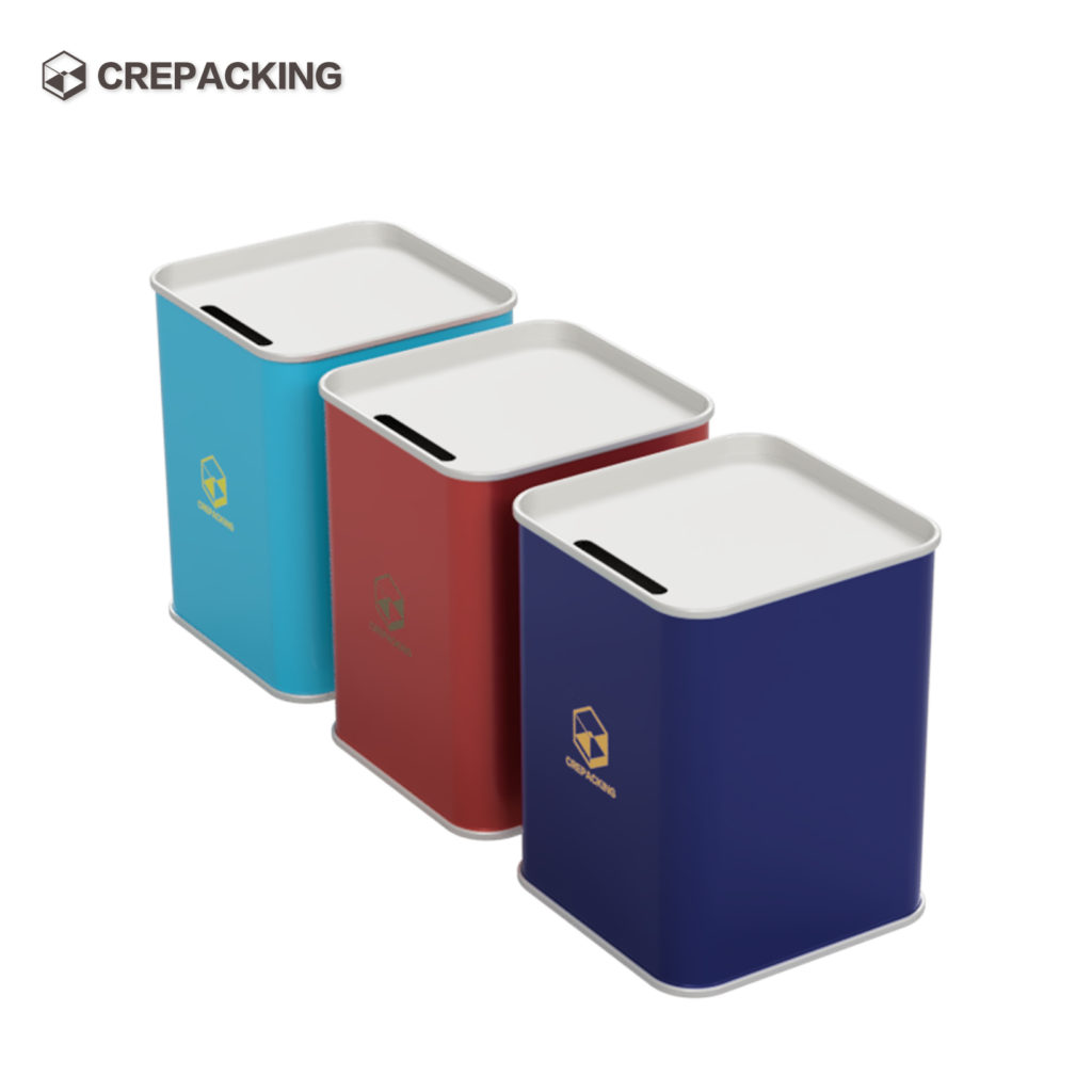 Rectangular Tin Box Large Capacity Money Saving Can