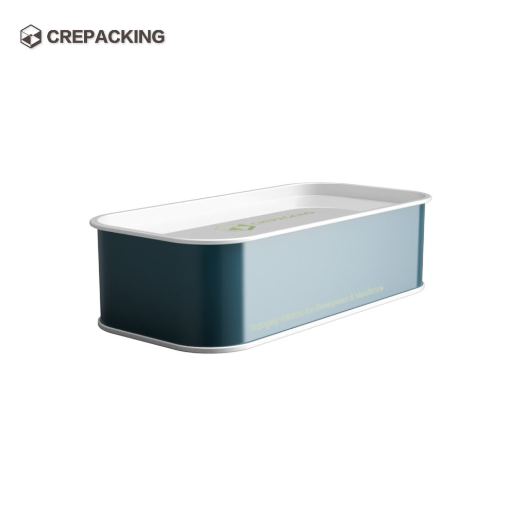 Square tin box with insertable lid